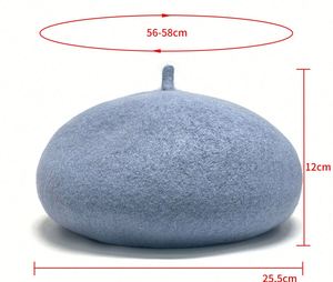 Autumn Winter Solid Color Wool Beanie Casual Outdoor Keep Warm Caps <b>Beret</b> Hat Artist Cap for Women - Product Image 3