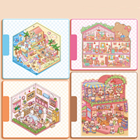 Autocollants paysage JHM avec vous avez une date série Style national Miniature Visual Hut Handbook Stickers