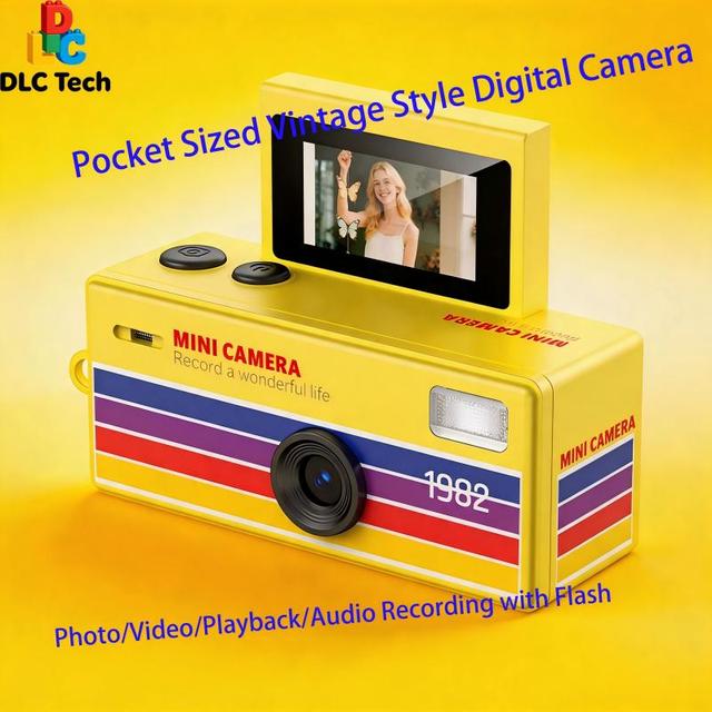DLC LK030 Time Recorder Mini Digital Camera Retro 1982 Style Support Photo Video Playback Audio Record Fashion Accessory Gift