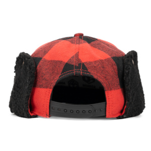 Gorra de Invierno TCA Personalizada con 6 Paneles, Parche de Goma, Orejeras de Poliéster, Color Rojo, Cierre a Presión - Product Image 5