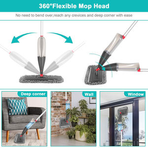 CF Doméstico Comercial Piso Limpeza Magia <span class=keywords><strong>Mop</strong></span> Flat 3 Microfibra <span class=keywords><strong>Mop</strong></span> Cabeças 800ml Garrafa <span class=keywords><strong>Spray</strong></span> Spin <span class=keywords><strong>Mop</strong></span> Limpeza Piso - Product Image 4