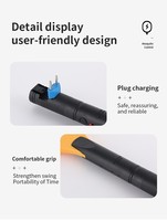 Raquette anti-insectes électrique rechargeable haute tension avec grande grille de sécurité à 3 couches pour la maison