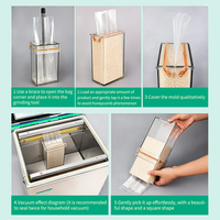 Sac sous vide en forme de brique pour riz, de qualité alimentaire, avec impression personnalisée, pour machine de remplissage de ligne de production de rizerie, fonctionnement stable