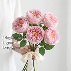 Venta al por Mayor de Fábrica, Rosa Artificial Hecha a Mano, Hidratante, con Tacto Real, Cabeza Grande, para Decoración de Bodas, Fiestas y Hogar - Product Image 5