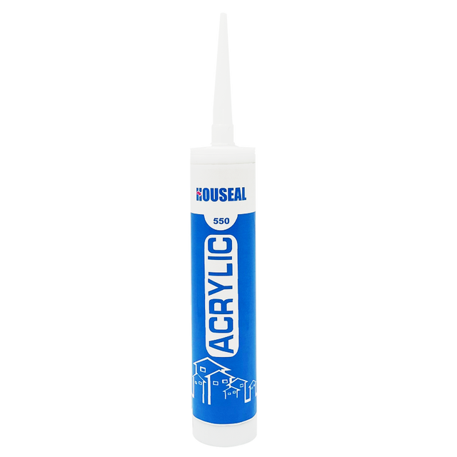 HOUSEAL 550 Acoustic White Caulking Paintable Water Based Acrylic One Component Silicone Sealant 300ML for Construction Use
