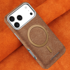 Fundas Magnéticas de Lujo de Cuero PU para Teléfonos Móviles iPhone 17 16 15 14 13 12 Pro Max 17 Air con Marco Electrochapado y Protección Antigolpes - Product Image 1