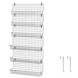 Organizador de Almacenamiento Metálico para Puerta de Despensa, Cesta Metálica Ajustable para Montar en la Pared, Estante para Especias de Cocina - Product Image 3