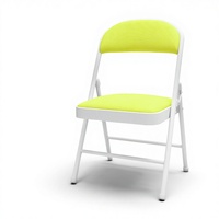 Chaise de salle à manger pliante portable en cuir pour extérieur avec structure métallique, imperméable et écologique, idéale pour salle de bain, cave à vin et atelier