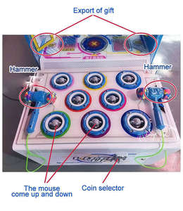 Macchina Arcade Dual-Station Whack-A-<span class=keywords><strong>Mole</strong></span> Flying Saucer, Gioco di Riscatto Blind Box, Gioco Interattivo a Moneta - Product Image 4
