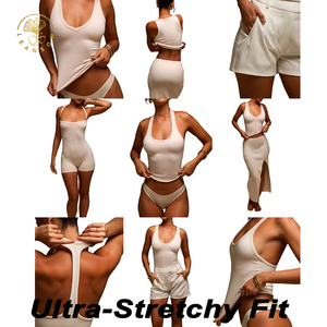 <span class=keywords><strong>Top</strong></span> de mujer con espalda abierta y ajuste ceñido, estilo camisola, que realza la figura, para mujeres elegantes, con estampado gráfico de marca privada, en varios colores. - Product Image 2