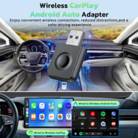 Kabelloser CarPlay-Adapter, Superschnelles Upgrade Mini 2-in-1 Carplay & Android Auto von Kabelgebunden zu Kabellos Adapter mit OTA-Unterstützung
