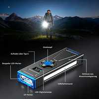 Mini lampe torche de poche EDC rechargeable avec lumière latérale UV COB, lampe torche magnétique portable pour les situations d'urgence en extérieur
