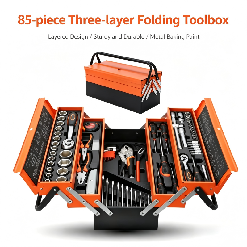85-piece set [Three-layer toolbox]