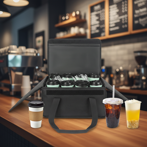 Bolsa Térmica Portátil de Poliéster OEM, Reutilizable, para Bebidas y Tazas de Café, 15L, para Viajes y Entregas - Product Image 1