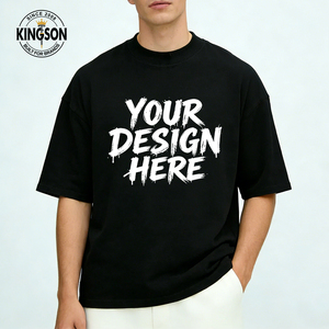 Camiseta de Hombre de Lujo, Hombros Caídos, Cuello Redondo, Lisa, al por Mayor, Diseño Personalizado, 100% Algodón - Product Image 1