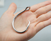 6/0 # -16/0 #   Hameçon micro à œil barbelé en acier à haute teneur en carbone, super résistant, pour la pêche en eau salée, accessoires de pêche pour le morue et la carpe, 39960