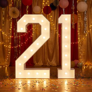 Hongsen Custom 3D <b>Sign</b> Outdoor/Indoor Wedding Decor RGB LED Giant Numbers 3ft 4ft 5ft Marquee Letters for Bar Office Party - Product Image 3