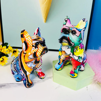 Produits les plus vendus 2024 pitbull statue figurine bureau à domicile salon bouledogue français décoration de la maison