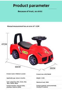 Fabrik besten Preis Kunststoff Kinder Schiebe auto/Kinder Rutsche Spielzeug auto 4 Räder Kinder Rutsche Fahrt auf Auto Beliebt - Product Image 3