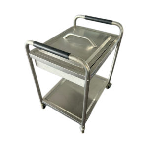 Chariot à déjeuner en acier inoxydable VICTORY avec roue en inox pour hôtels, restaurants et supermarchés-Equipement de cuisine pour la salle à manger - Product Image 4