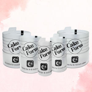 Moules à pâtisserie ronds durables pour la décoration de gâteaux, finition mate, ensemble d'outils pour anneaux à mousse, options de 4 à 10 pouces - Product Image 1