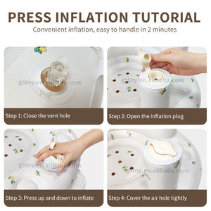 3-36 Months Baby <strong>Sit</strong> <strong>Me</strong> <strong>up</strong> Chair Waterproof Music Air Infants Feeding Seat Inflatable Kids Learning Sitting Sofa With Tray - Product Image 6