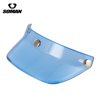 Bord de casque de moto, casque rétro de moto, pare-soleil à trois boutons, casque prince, bord de casque de vol