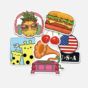 Personalized Waterproof Vinyl Giveaway Printed Die Cut Promotion Sticker Labels Custom Cutting Out Logo Stickers