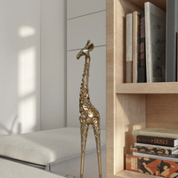 Sculpture de girafe en polyrésine de style Art déco rétro, décoration d'intérieur, ornement de table pour le salon