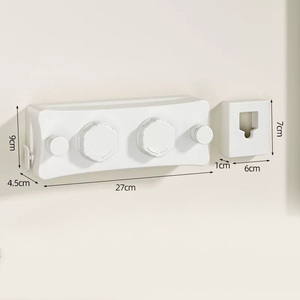 Séchoir à <span class=keywords><strong>linge</strong></span> rétractable invisible de 5,2 m pour usage intérieur/extérieur, installation sans perçage, avec câble en acier - Product Image 1