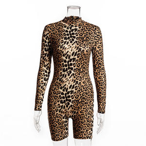 Amazon wish — combinaison sexy à col montant et taille fermé pour femmes, body, avec imprimé léopard, à porter croisé, europé<span class=keywords><strong>en</strong></span> et américain, 2020 - Product Image 5