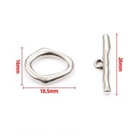 Connecteurs de bijoux en acier inoxydable anti-ternissement OT PVD plaqué or 18 carats, fermoirs à bascule irréguliers pour la fabrication de bijoux