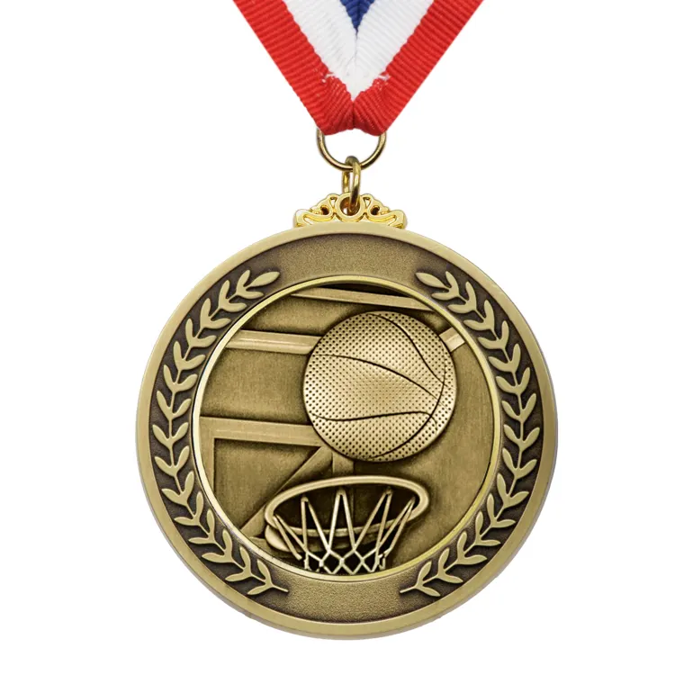 Médaille de basket-ball, médaille de basket-ball en métal, médaille de basket-ball en gros