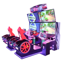 Jeu de conduite 55 pouces 4 pièces écran simulateur de course de voiture à pièces jeu d'arcade vidéo