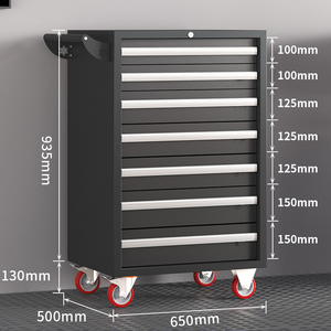 Carrito de Herramientas Metálico Resistente para Reparación de Automóviles, Carro de Reparación Móvil Multicapa con Cajones, Herramientas de Taller HS-101 Personalizable - Product Image 3