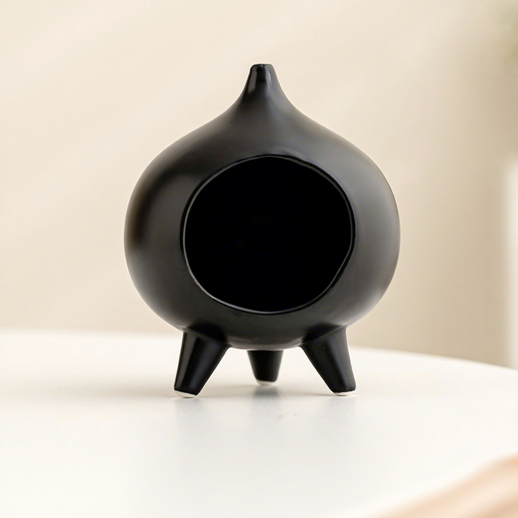 Assiette d'aromathérapie Elf-noir mat