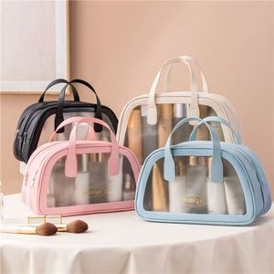 Trousse de Toilette en PU avec Séparation Humide/Sèche, Sac Cosmétique Double Couche en PVC pour Natation, Voyage et Rangement Extérieur - Product Image 3