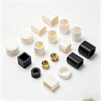 GOFAI GF-R045 Embouts de finition en PP pour meubles / Bouchons de tuyau / Inserts en plastique pour pieds de chaise (42mm, 48mm, 45mm) / Embouts carrés pour tubes en acier (40mm, 50mm)