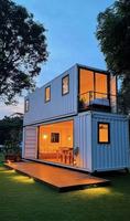 Maison modulaire en conteneur moderne, aménagement personnalisé, ignifuge, maison préfabriquée portable pour l'hébergement du personnel