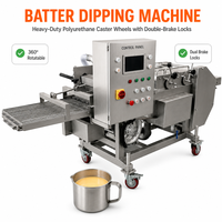 Machine d'immersion pour la production de panure de poulet katsu, de galettes de poisson et de burgers en usine