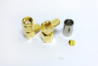 RP SMA MALE for RG58 LMR195 RG223 RG142 RG400 LMR200 LMR240 H155 RG59 Cable RF Connectors in Stock