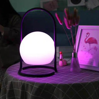 Lampe de bureau LED sphérique sans fil portable rechargeable et réglable chambre hôtel suspension sans fil avec télécommande