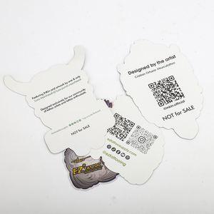 Autocollants adhésifs découpés sur mesure avec code QR pour artistes tatoueurs, étiquettes en papier de forme irrégulière avec design d'artiste - Product Image 3