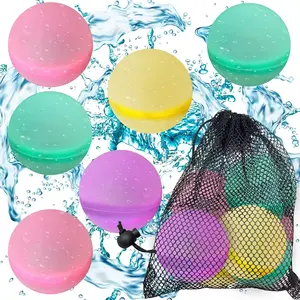 制造商热可重复使用可再填充游泳池球玩具易自闭快速填充硅胶水弹气球