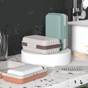 Portasapone <span class=keywords><strong>da</strong></span> Bagno Portatile con Coperchio, Scatola in Plastica Impermeabile per Viaggi e Uso Domestico - Product Image 1