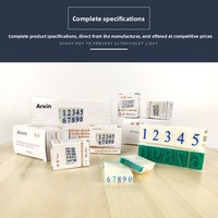 Ensemble de tampons combinés alphabet anglais, date, chiffres et tampons alphanumériques - Série en gros (plastique)