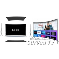 Televisor Inteligente Android LED Curvo de 55 Pulgadas con Resolución 4K para una Frecuencia de Actualización de 60Hz, Carcasa Negra, Uso en Hoteles, HDTV, Precio de Fábrica