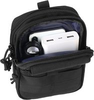 Pochette tactique verticale MOLLE EDC, sac organisateur d'équipement pour smartphone à double fermeture éclair