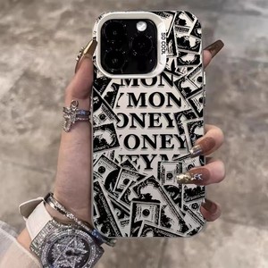 Funda para Teléfono con Diseño de Billete de Dólar Negro para <span class=keywords><strong>iPhone</strong></span> 16 15 14 13 12 11 Pro Max X <span class=keywords><strong>XR</strong></span> XS 7 8 Plus Mini SE 2020 2022 - Product Image 1