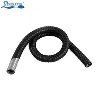 Tuyau flexible en métal recouvert de PVC noir gris de 3 pouces (75 mm), résistant à l'eau, aux UV et aux intempéries, pour applications solaires et électriques